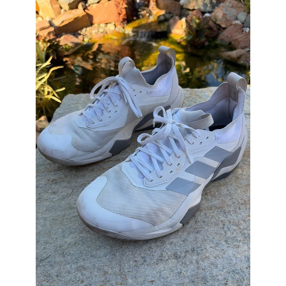 Adidas Dropset 3 Training Shoes White Grey Mens 11.5 JI4196 Lightstrike Pro